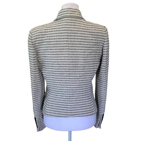 Veronica Beard White and Black Striped Blazer - Picture 9 of 16
